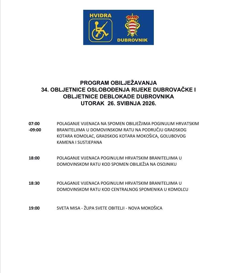 34. obljetnica rijeke dubrovacke