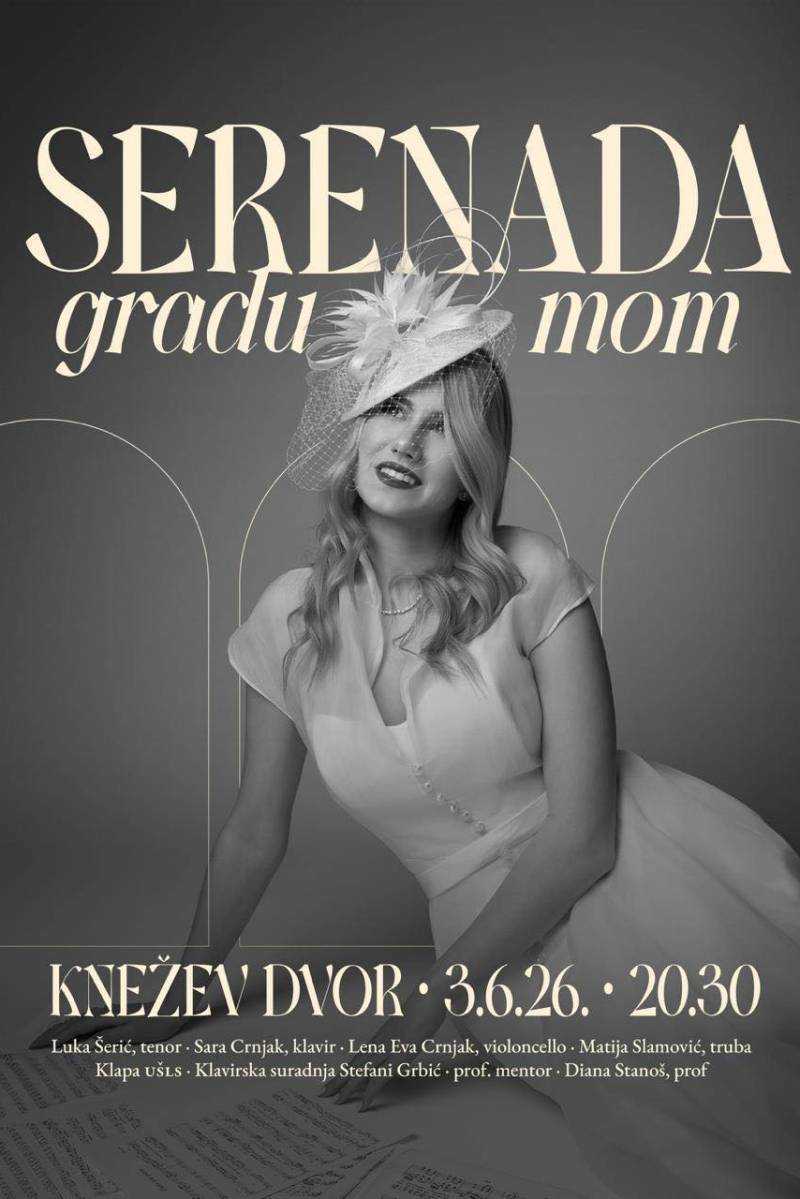 Nikoleta Ivanković najavila koncert ‘Serenada gradu mom’: Jedno posebno poglavlje privodi se kraju... 1 nikoleta ivankovic serenada gradu mom plakat