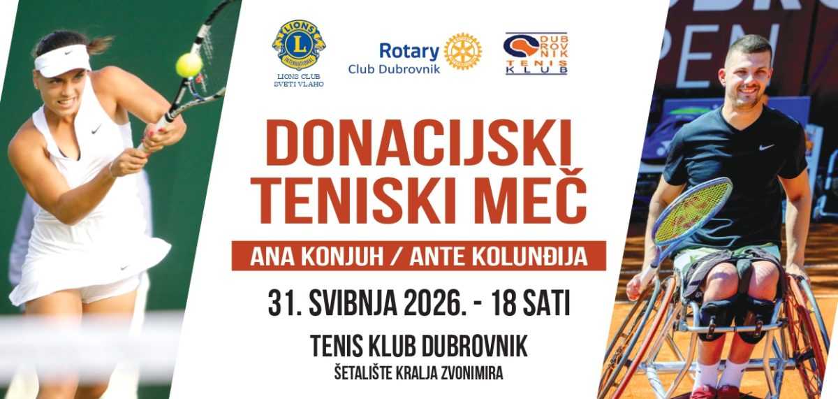Teniski meč Ane Konjuh i Ante Kolunđije za pomoć sugrađaninu Anti Joviću 1 tenis mech ana konjih i kolundija plakat