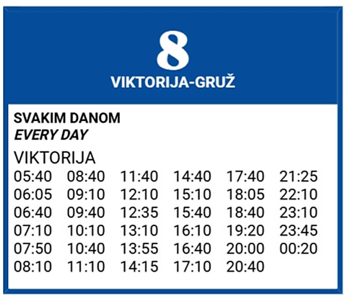 PUTNICI ČEKALI PO VELIKOJ VRUĆINI Na voznom redu 'osmica' vozi svaki dan, na terenu druga priča 1 libertas vozni red osmica