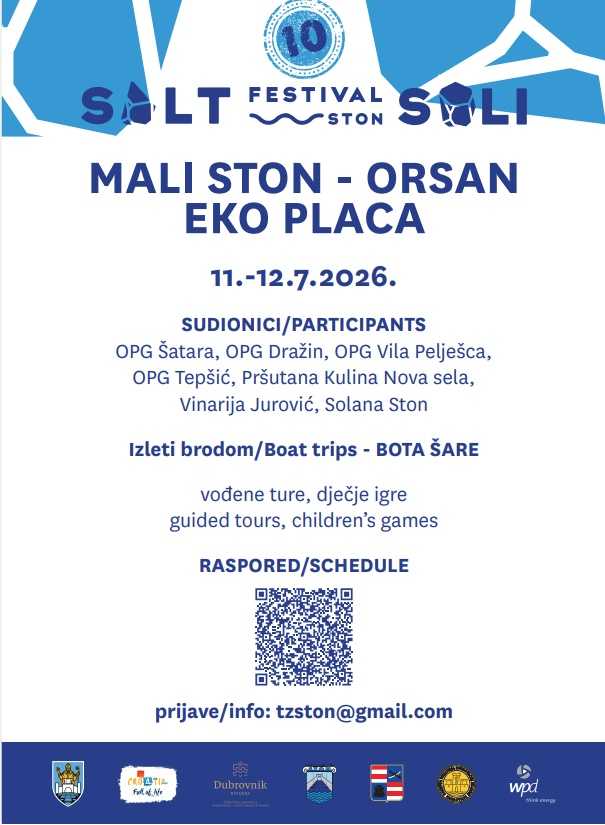 Eko placa, kamenice i Mali solari: 10. Festival soli nastavlja se vikendom u Malom Stonu 1 plakat festival soli